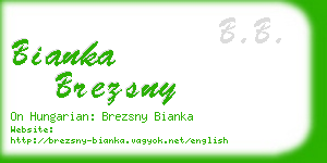 bianka brezsny business card